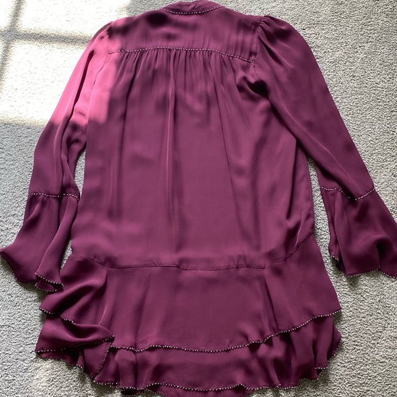 Parker Cathryn Silk Mini Ruffled Boho Dress - Picture 4 of 6